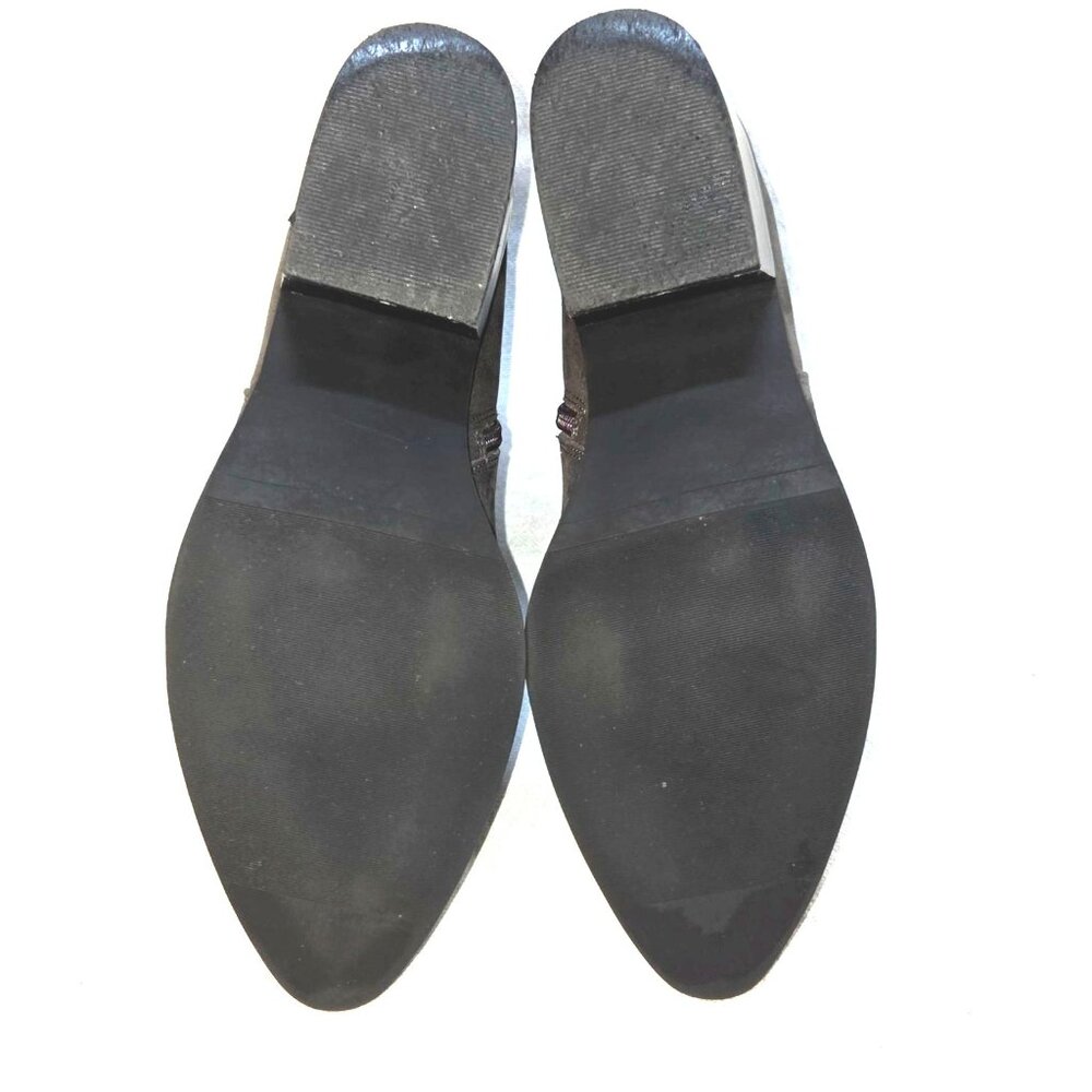 Kensie Taupe Anthony Faux Suede Block Heel Studded Ankle Booties Size 8.5M - Picture 6 of 9